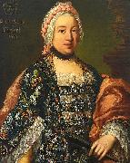 unknow artist Portrait der Anna Maria von Lippert, mit Wappen und Jahreszahl Sweden oil painting artist